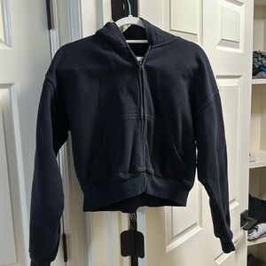 TNA Cozy Boyfriend Cropped Zip up